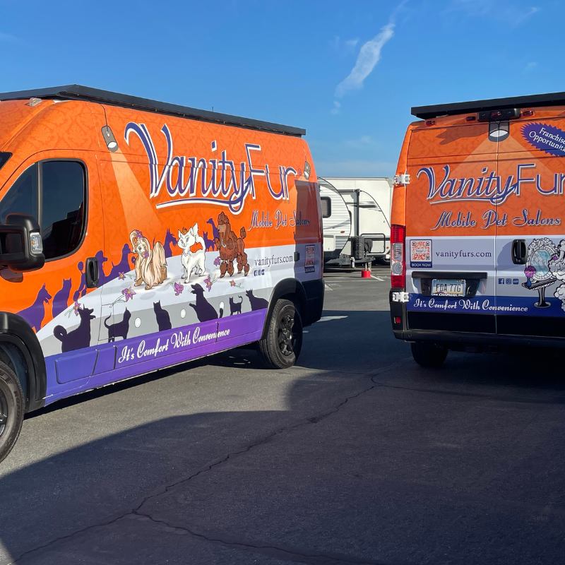 Two Mobile Salons, Front & Back